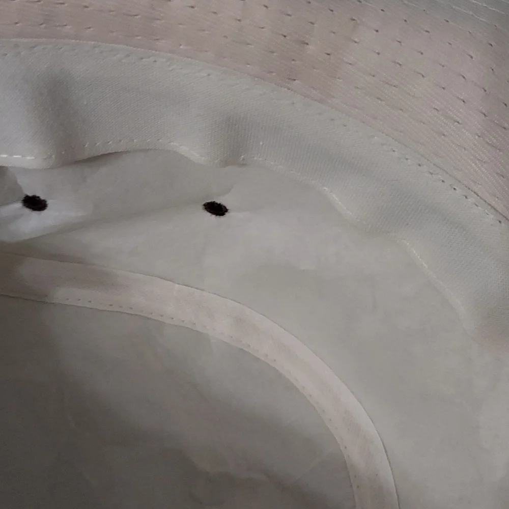 Fedora Hat Size Large Ivory with a Brown&Ivory Band w/brown cord.No Stains. - Picture 11 of 12